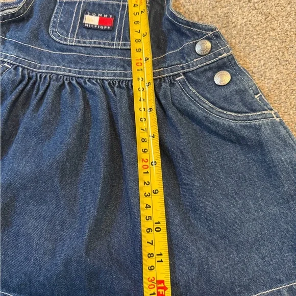 Y2K Vintage Tommy Hilfiger Baby Denim Overall Dress 12–18M - Picture 4 of 5